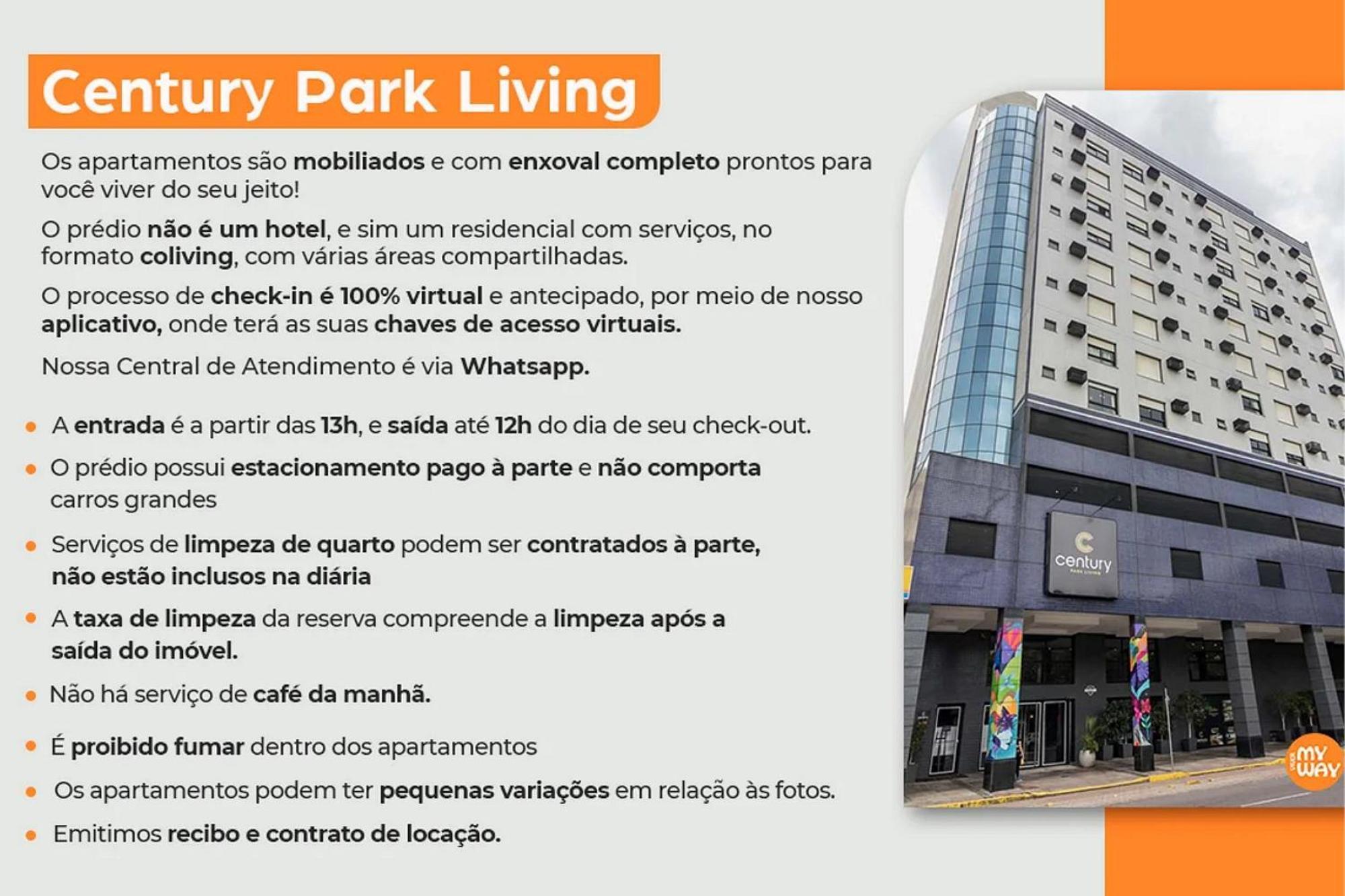 Century Park Living By My Way, próximo à Santa Casa, UFRGS, Fórum e CAFF Porto Alegre Exterior foto